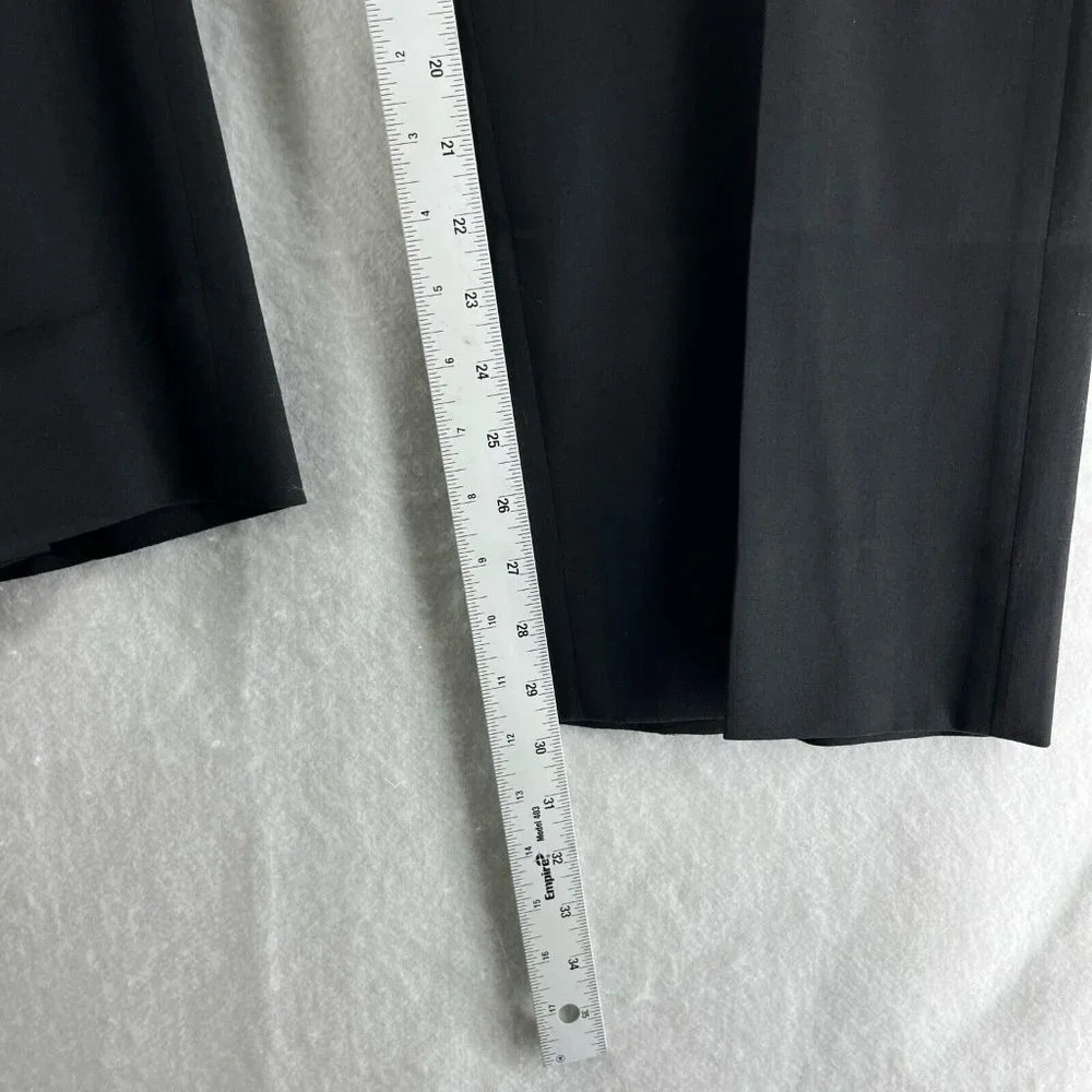 Tommy Hilfiger Men's Pants Sz 36x30 Black Classic Straight Leg Pure Wool Trouser - Picture 5 of 11